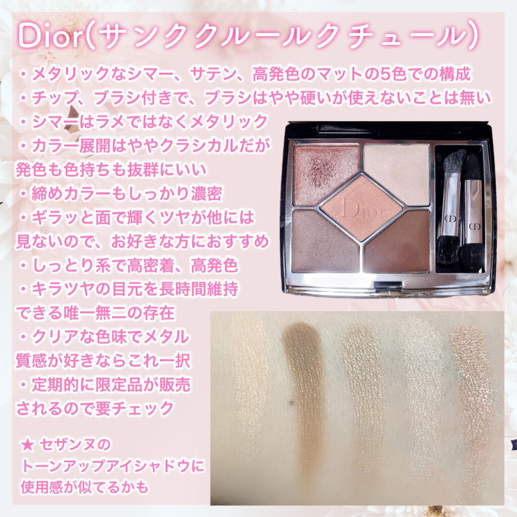 CHANEL、Dior、トムフォードのアイカラーと、CHANELのチーク