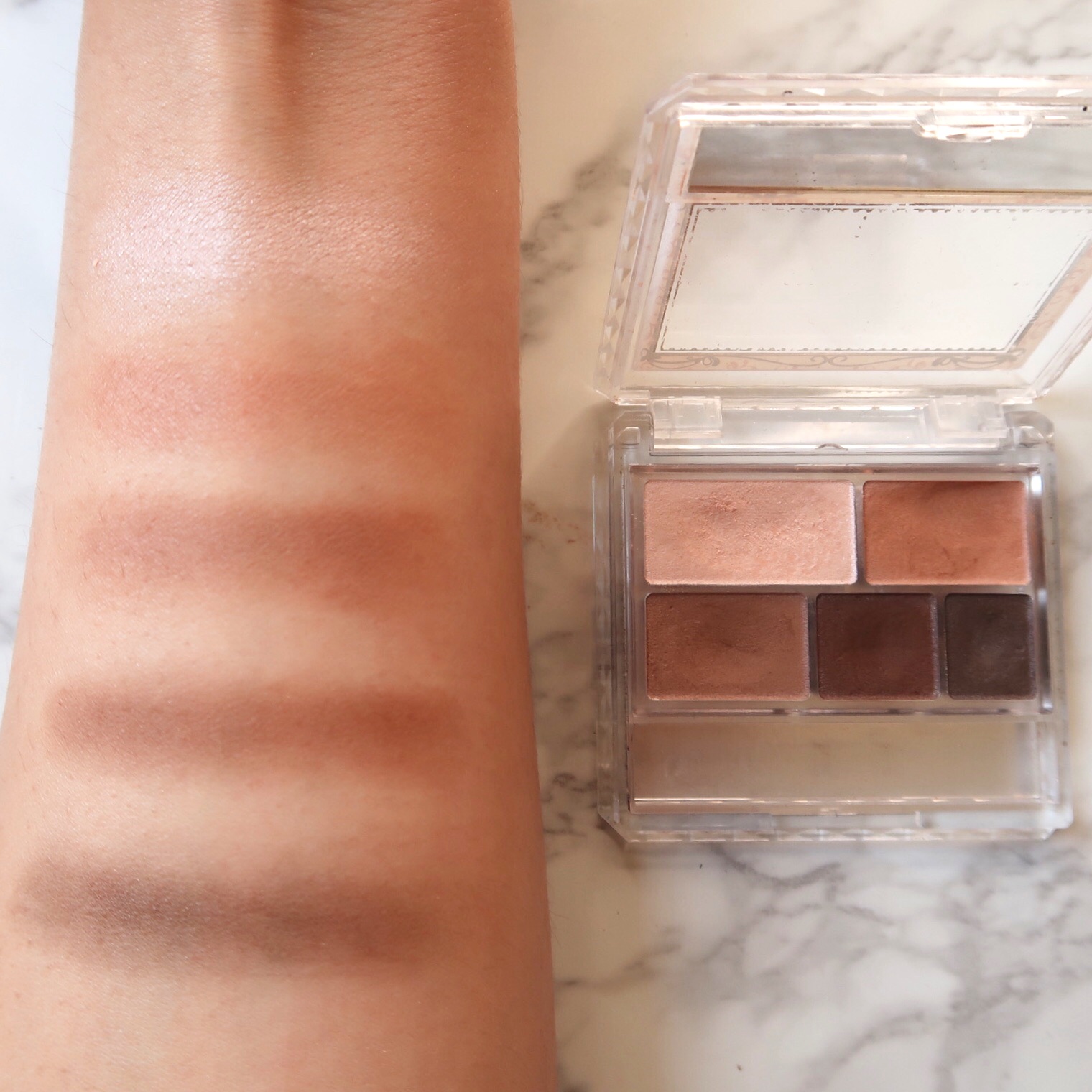 パーフェクトマルチアイズ 01 ローズブラウン/キャンメイク/アイシャドウパレットを使ったクチコミ（2枚目）