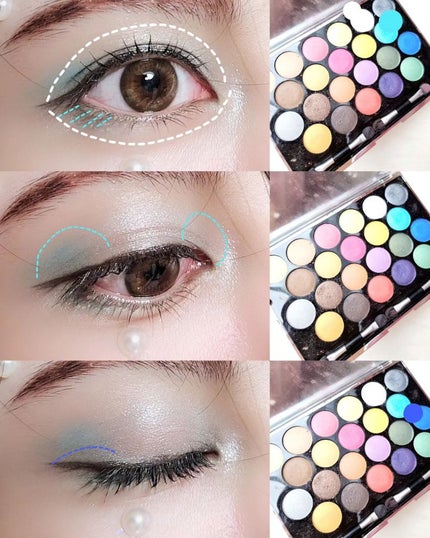 マリブ アイシャドウパレット/マリブビューティー/アイシャドウパレットを使ったクチコミ(4枚目)