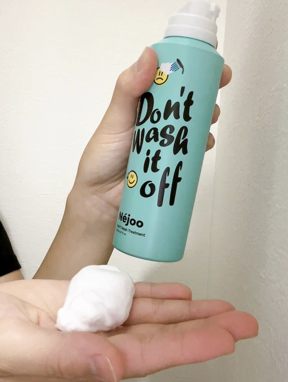 Néjoo ドント ウォッシュ トリートメントのクチコミ「
⁡
新感覚！
泡の流さないトリートメントでた🫣🫢‼️
⁡
⁡
髪の栄養・保湿・光沢コーティン.....」（3枚目）