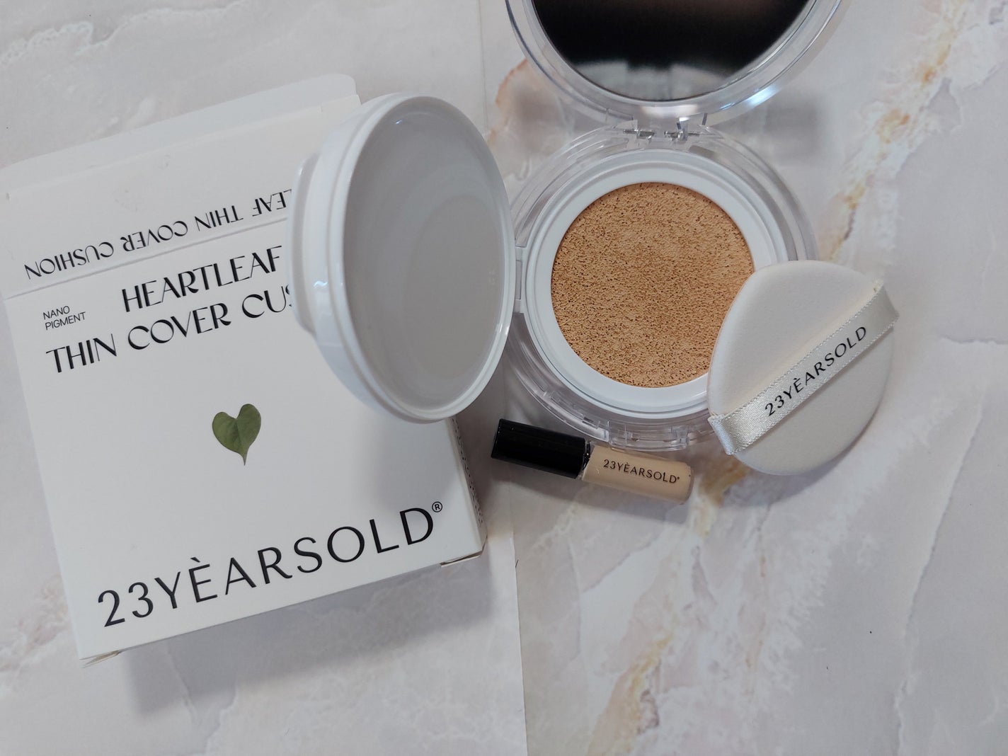 ハートリーフシーンカバークッション/23years old/クッションファンデーションを使ったクチコミ(7枚目)