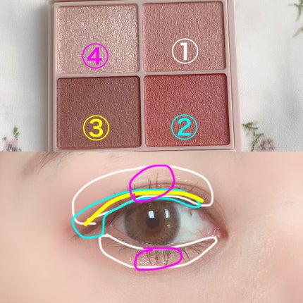 シルキースフレアイズ(マットタイプ)/キャンメイク/アイシャドウパレットを使ったクチコミ(4枚目)