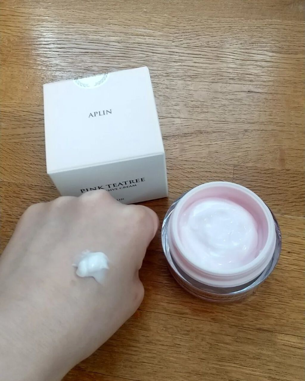 ピンクティーツリークリーム/APLIN/フェイスクリームを使ったクチコミ（3枚目）