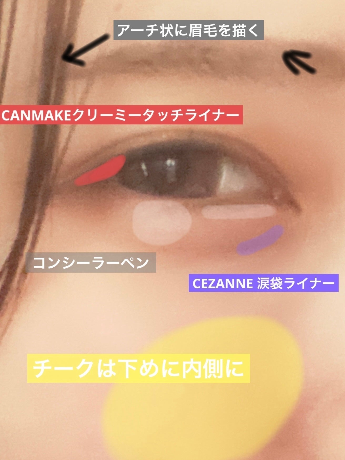 クリーミータッチライナー/キャンメイク/ジェルアイライナーを使ったクチコミ(3枚目)