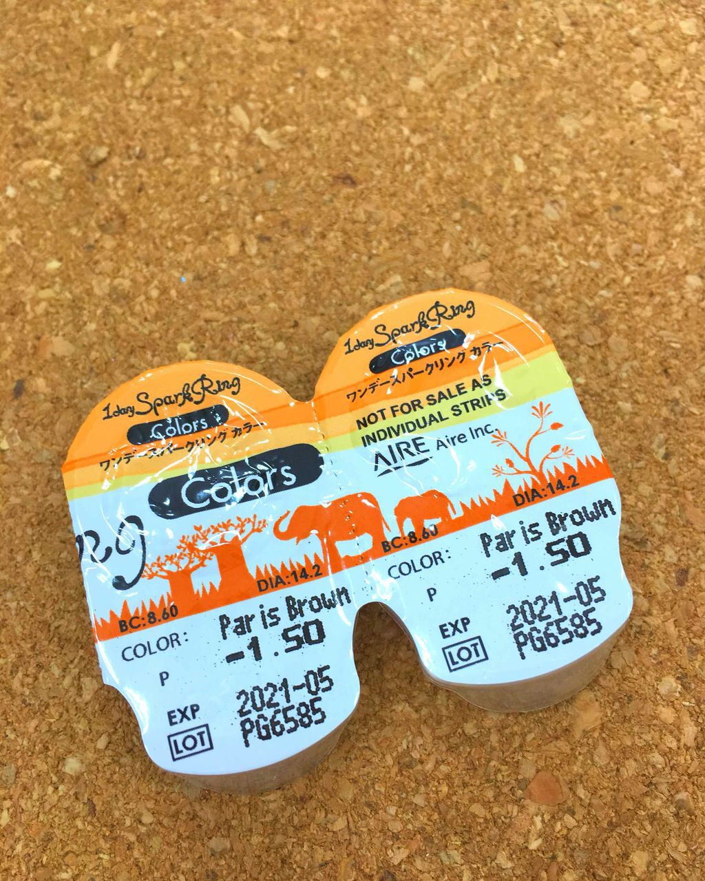 ワンデースパークリングカラー/Aire/ワンデー（１DAY）カラコンを使ったクチコミ（1枚目）