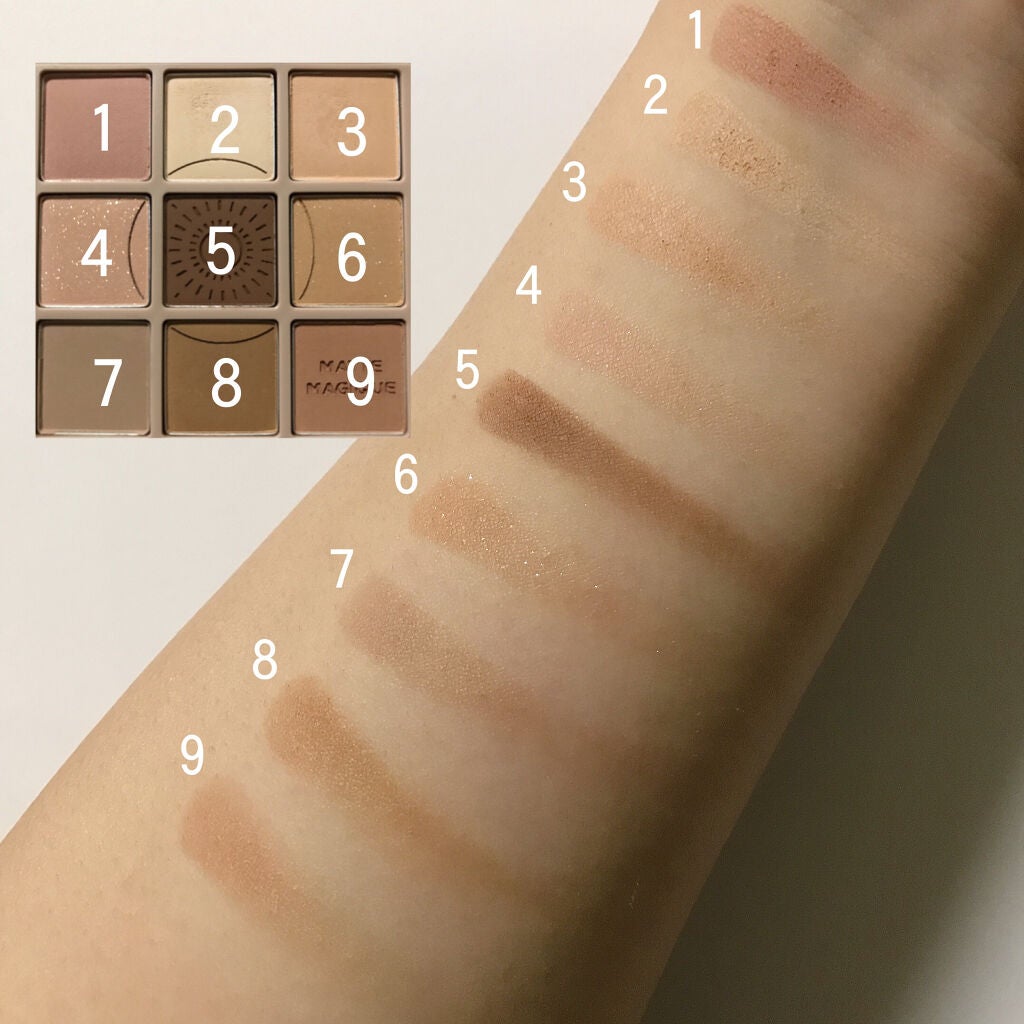 マイフェイブムードアイパレット 9カラー/HOLIKA HOLIKA/アイシャドウパレットを使ったクチコミ(3枚目)