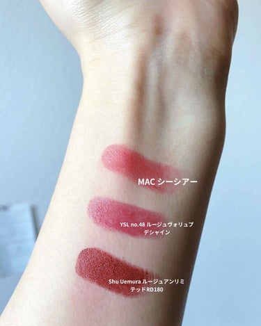 ルージュ アンリミテッド (旧)/shu uemura/口紅を使ったクチコミ（1枚目）