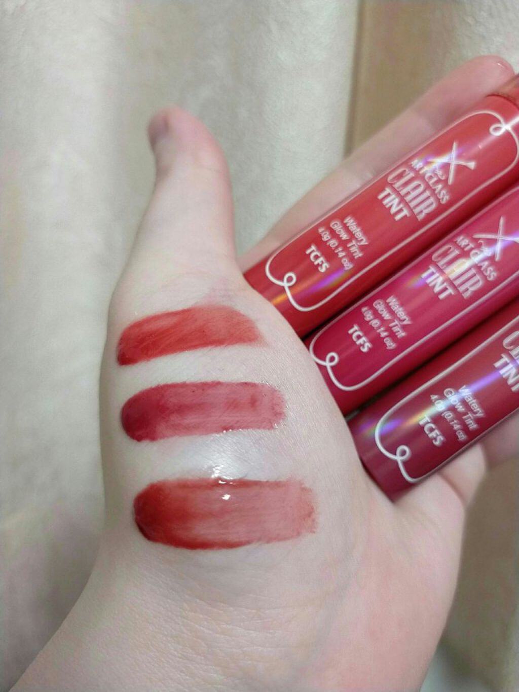 アートクラス クレアーティント #5 グリームレッド/too cool for school/リップティントを使ったクチコミ（3枚目）