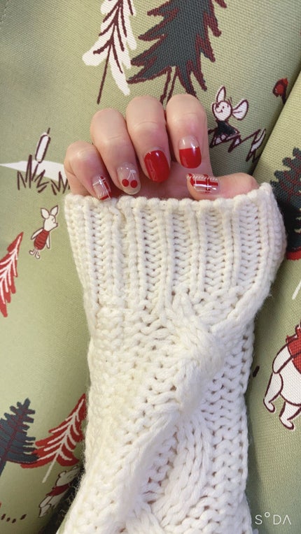 セミキュアジェルネイル(ハンド)/ohora/ネイルシールを使ったクチコミ(2枚目)