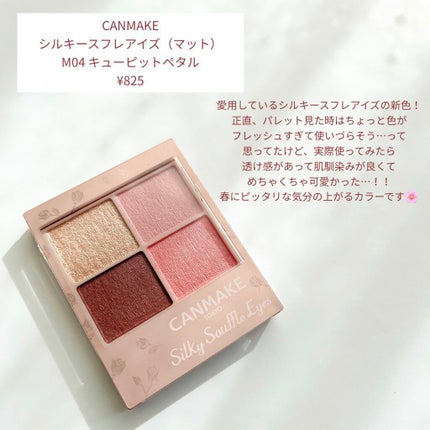 シルキースフレアイズ(マットタイプ)/キャンメイク/アイシャドウパレットを使ったクチコミ(2枚目)