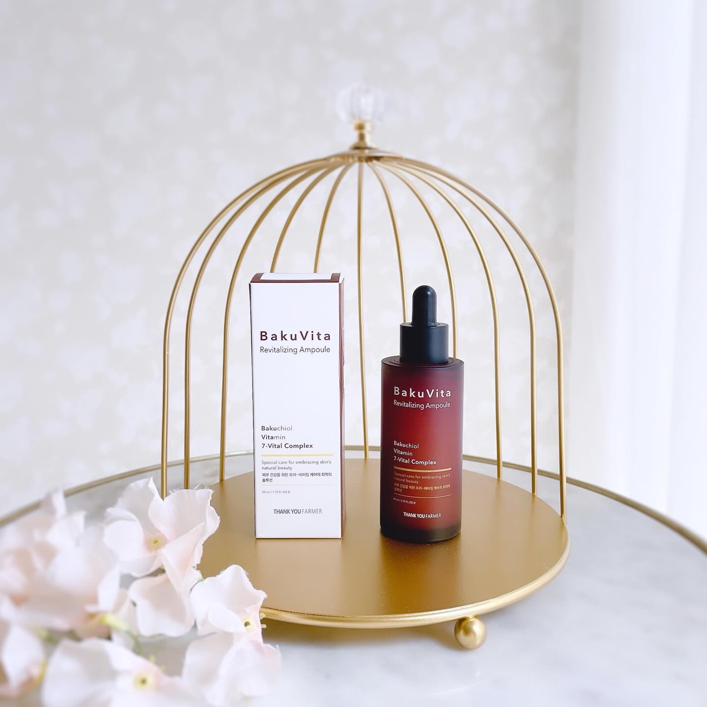 THANK YOU FARMER バクビタリバイタライジングアンプルのクチコミ「
⁡
⁡
＼ 朝も夜も使える、ハリツヤ美容液 ／
⁡
▫️サンキューファーマー
　バクビタリバ.....」（1枚目）