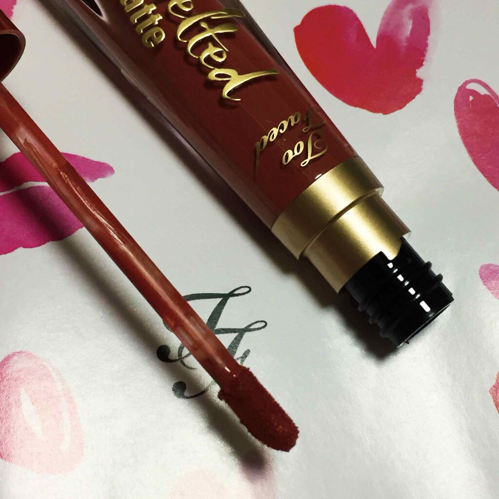 メルテッド リキッド マット ロングウェア リップスティック パンプキン スパイス/Too Faced/口紅を使ったクチコミ(3枚目)