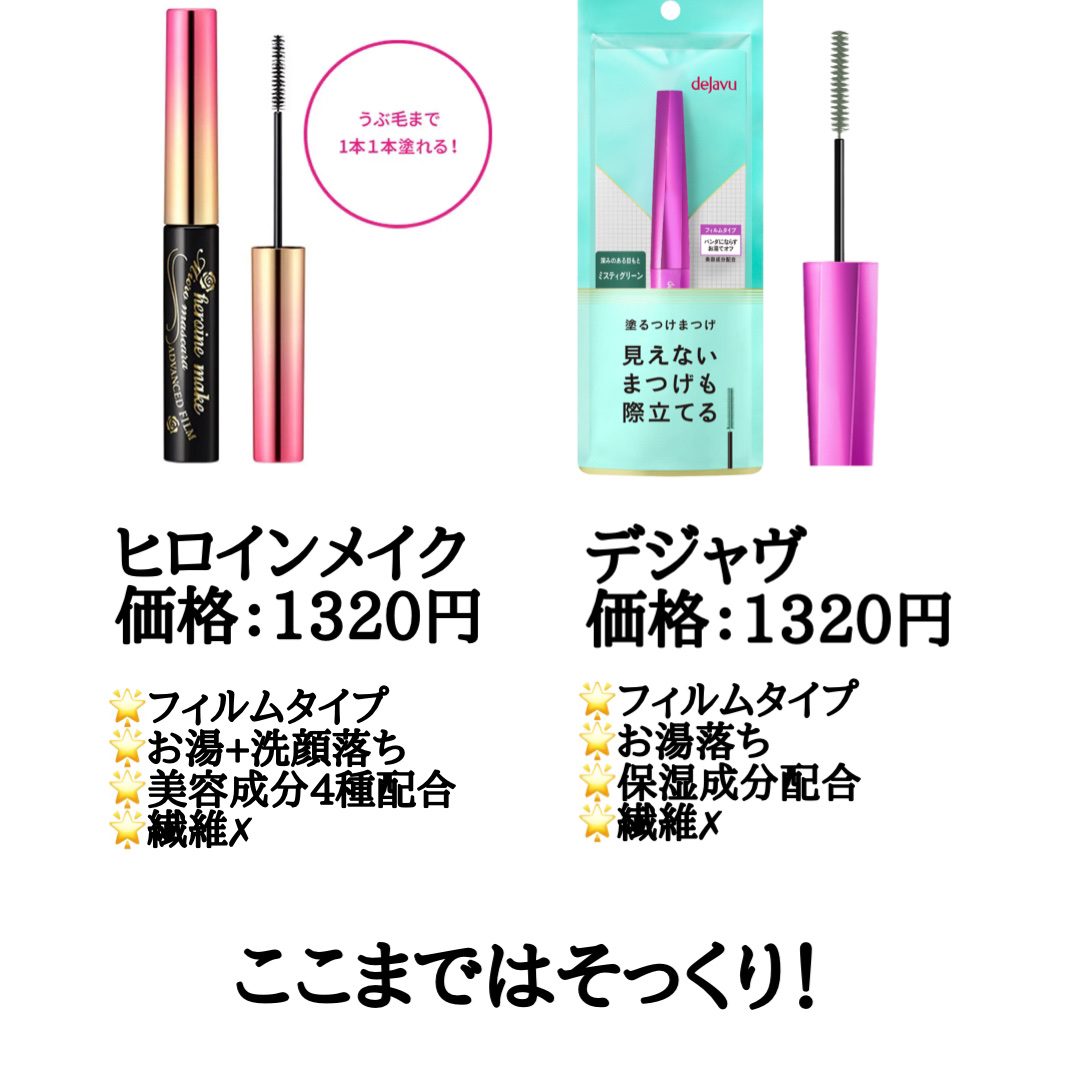 あなたはどっち派？デジャヴュ・ヒロインメイクのマスカラを徹底比較