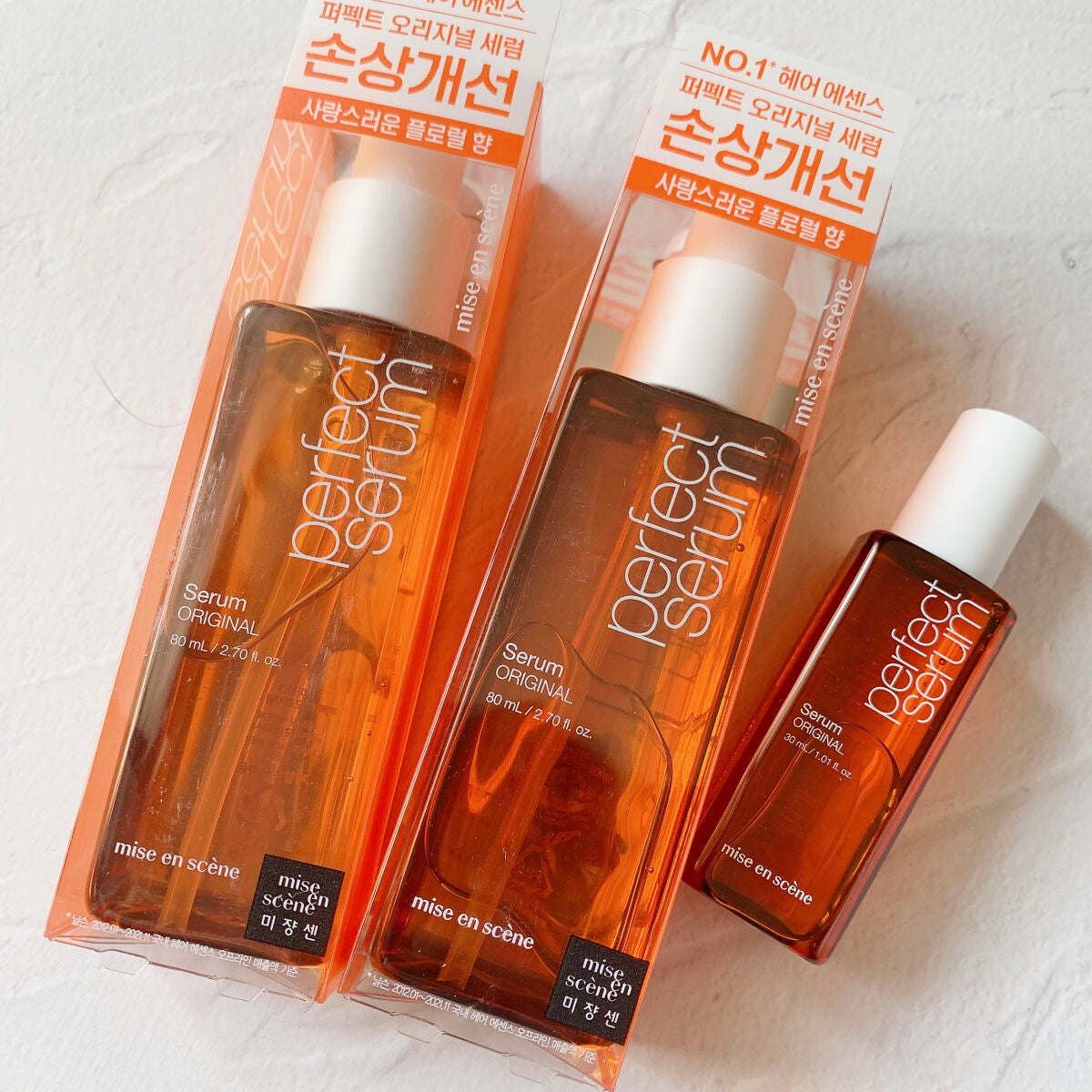 パーフェクトセラム オリジナルセラム/miseenscene/アウトバストリートメントを使ったクチコミ(1枚目)