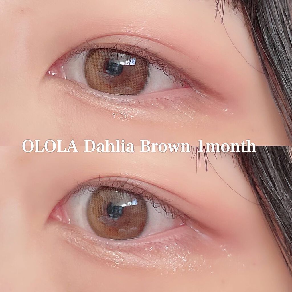 ダリアブラウンマンスリー (DAHLIA BROWN monthly)/OLOLA/1ヶ月(1MONTH)カラコンを使ったクチコミ(4枚目)