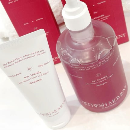 リフレッシュモーメントパフュームシャンプー/トリートメント Jeju Camellia/Free Moment /市販シャンプーを使ったクチコミ(5枚目)
