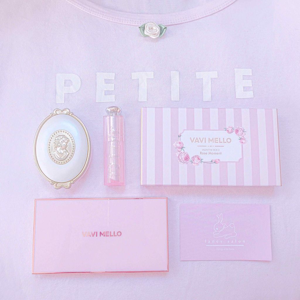 バレンタインボックス3ローズモーメント/VAVI MELLO/アイシャドウパレットを使ったクチコミ(2枚目)