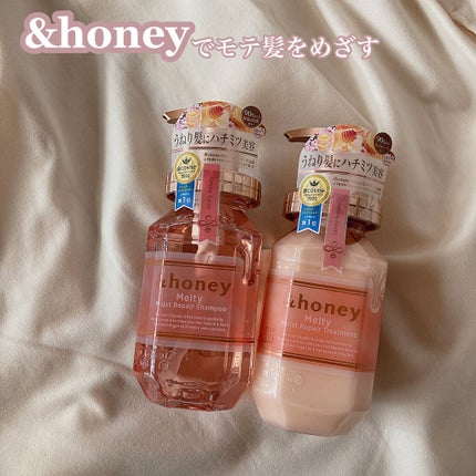 &honey Melty モイストリペア シャンプー1.0/モイストリペア ヘアトリートメント2.0/&honey/市販シャンプーを使ったクチコミ(1枚目)
