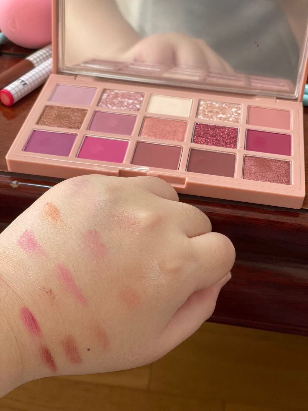 プレイカラーアイパレット ローズボム/ETUDE/アイシャドウパレットを使ったクチコミ(3枚目)