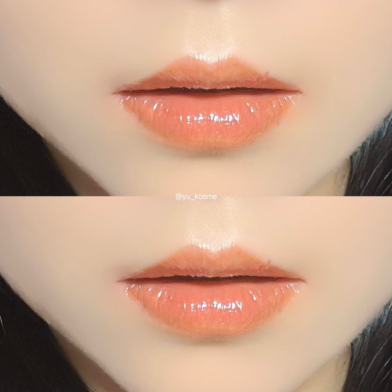 グラスティングカラーグロス/rom&nd/リップグロスを使ったクチコミ(4枚目)