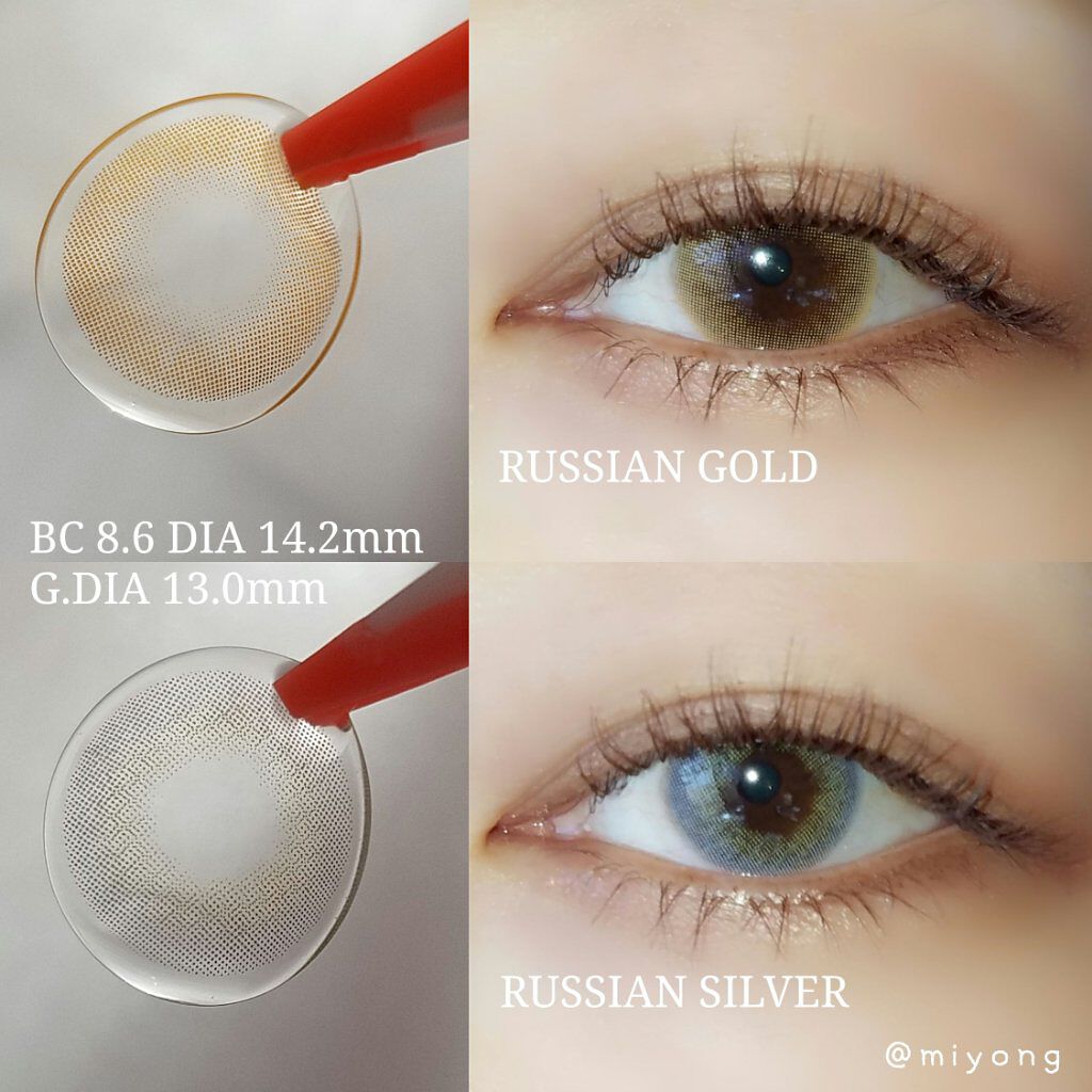 ロシアン 1Day ゴールド/OLENS/ワンデー（１DAY）カラコンを使ったクチコミ（3枚目）