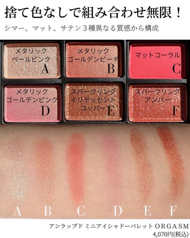 アンラップド ミニアイシャドーパレット ORGASM /NARS/アイシャドウパレットを使ったクチコミ（2枚目）