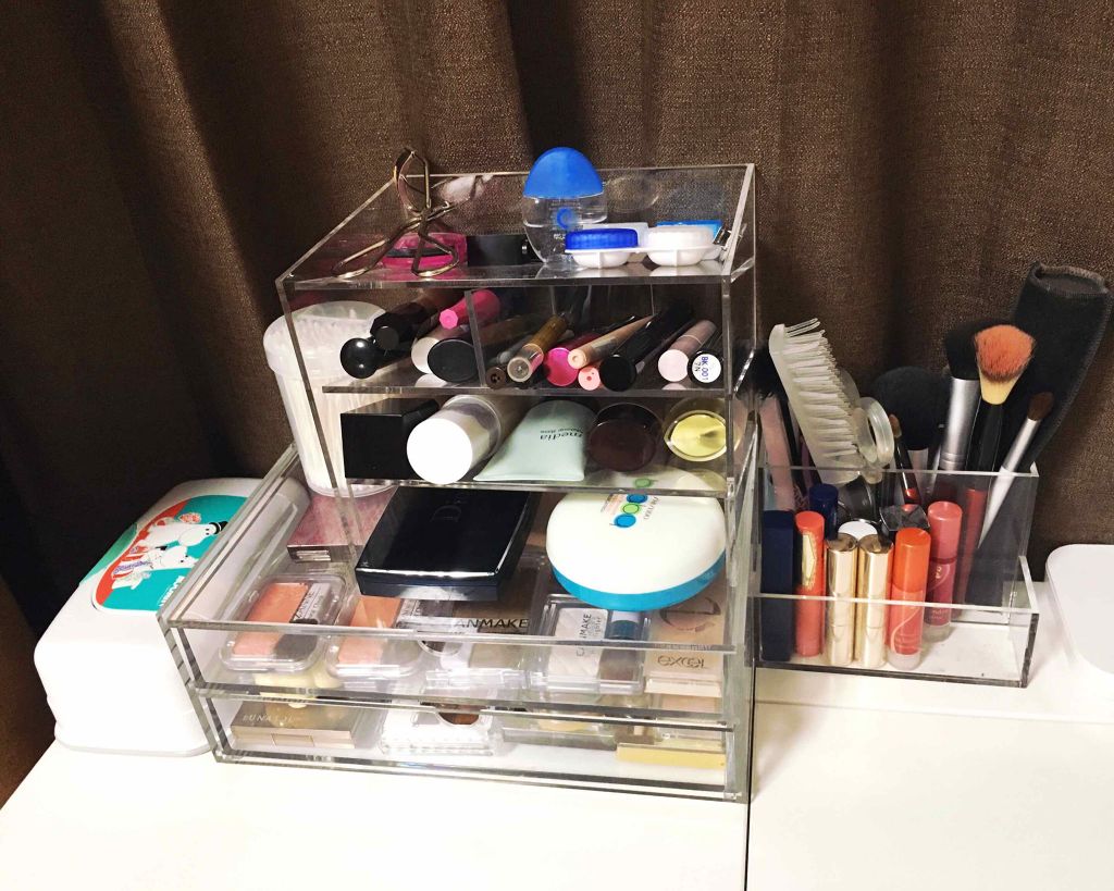 重なるアクリルケース２段引出・大/無印良品/その他化粧小物を使ったクチコミ（3枚目）