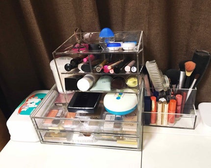 重なるアクリルケース2段引出・大/無印良品/その他化粧小物を使ったクチコミ(3枚目)