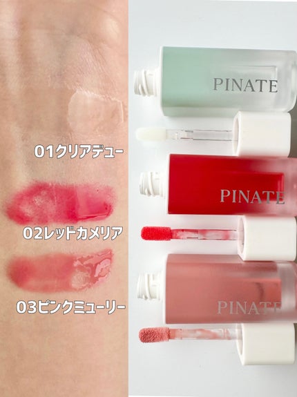 ナチュラルブルームリップオイルセラム 3色セット/PINATE/リップグロスを使ったクチコミ(2枚目)