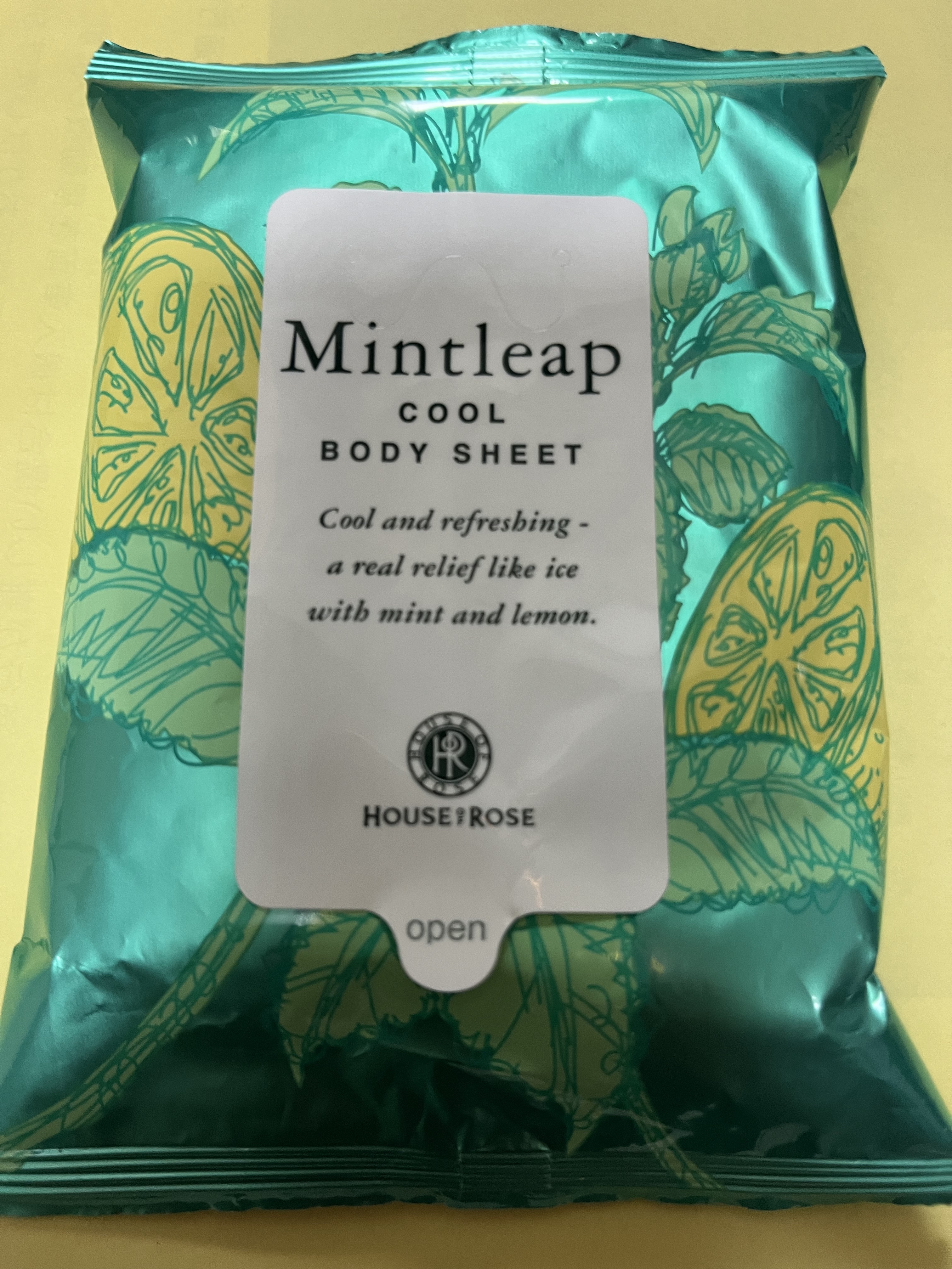 ミントリープ クール ボディシート/ハウス オブ ローゼ/ボディシートを使ったクチコミ（1枚目）