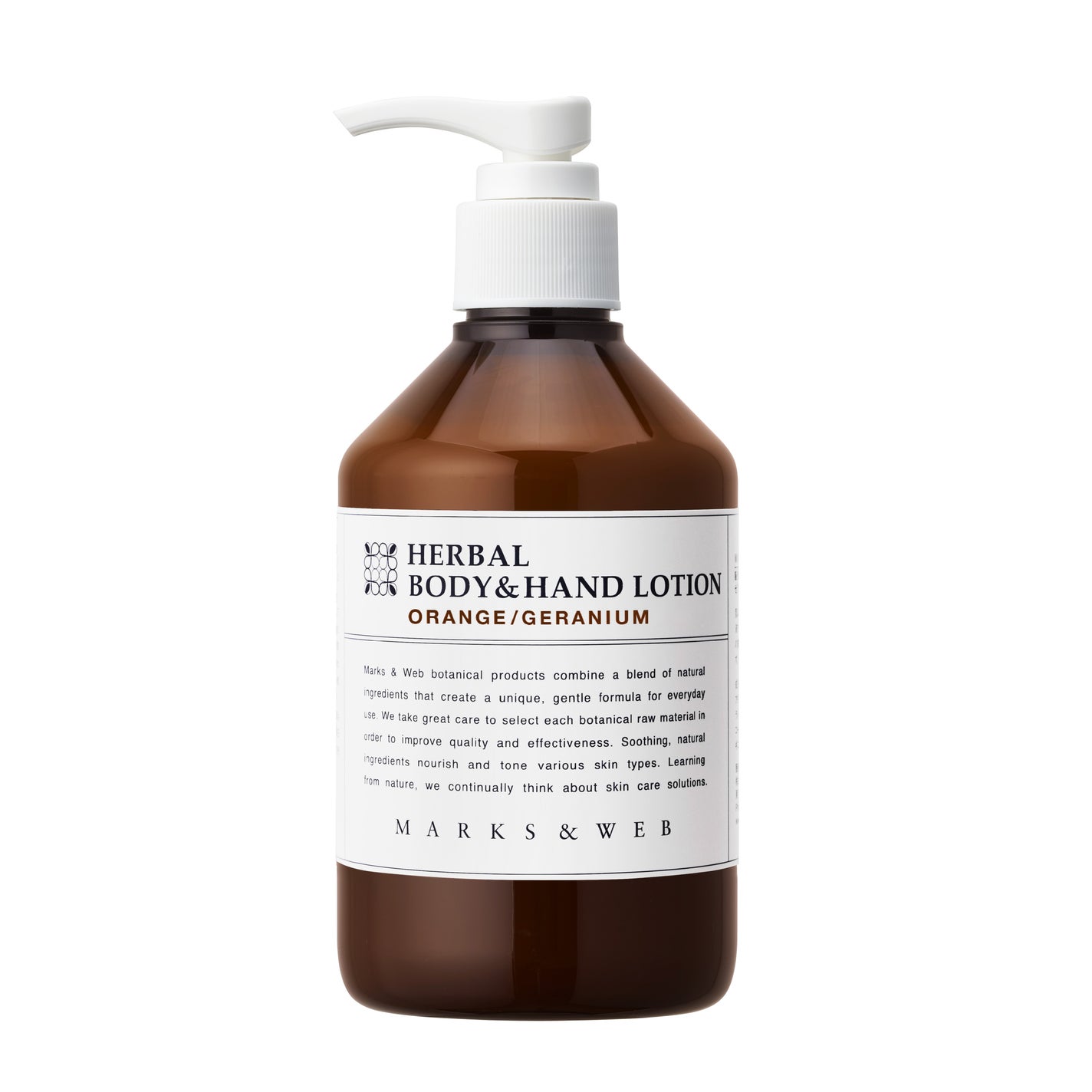 ハーバルボディ&ハンドローション オレンジ/ゼラニウム MARKS&WEB