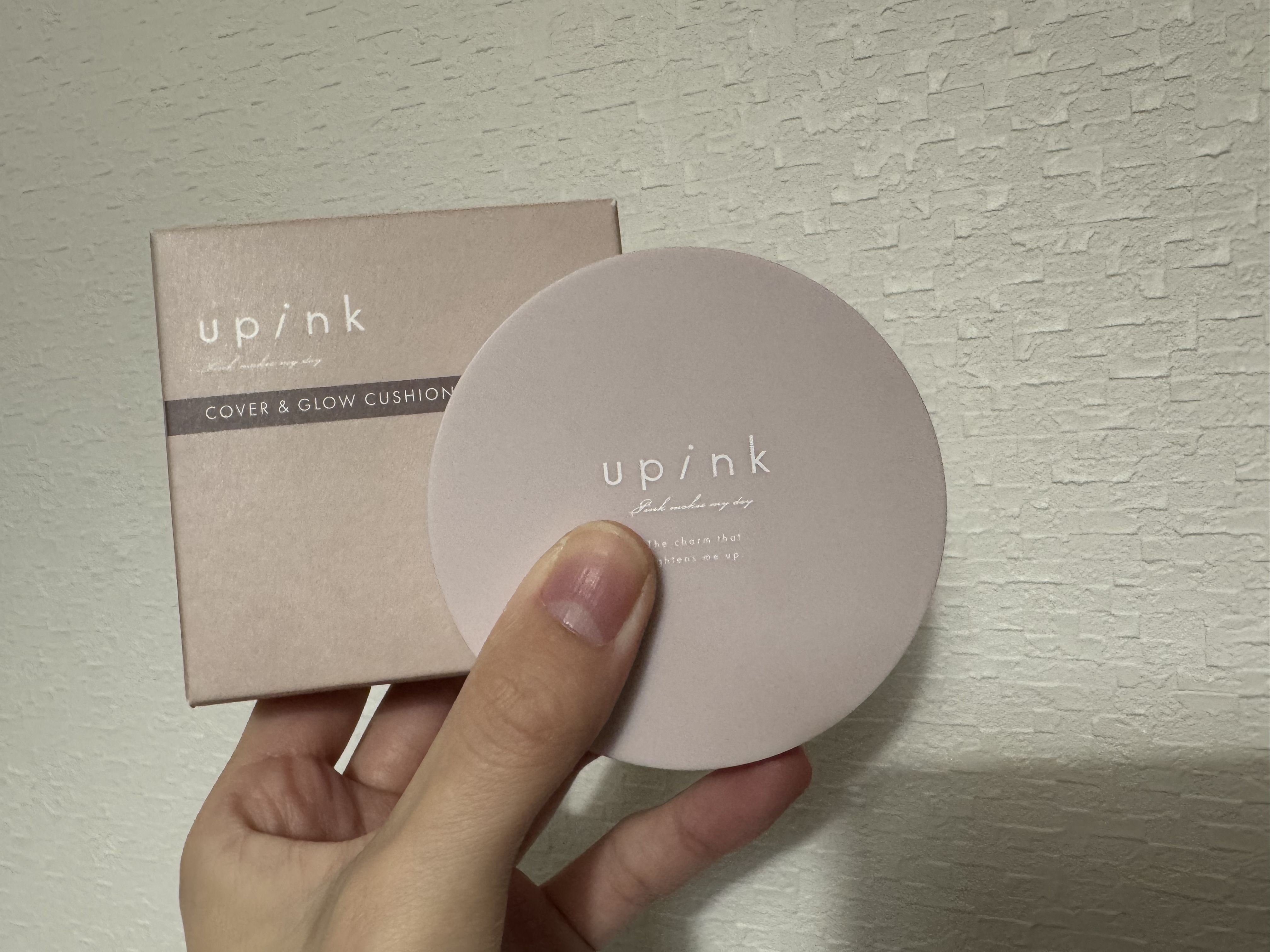 カバー&グロウクッション 01 ライトベージュ/upink/クッションファンデーションを使ったクチコミ（1枚目）