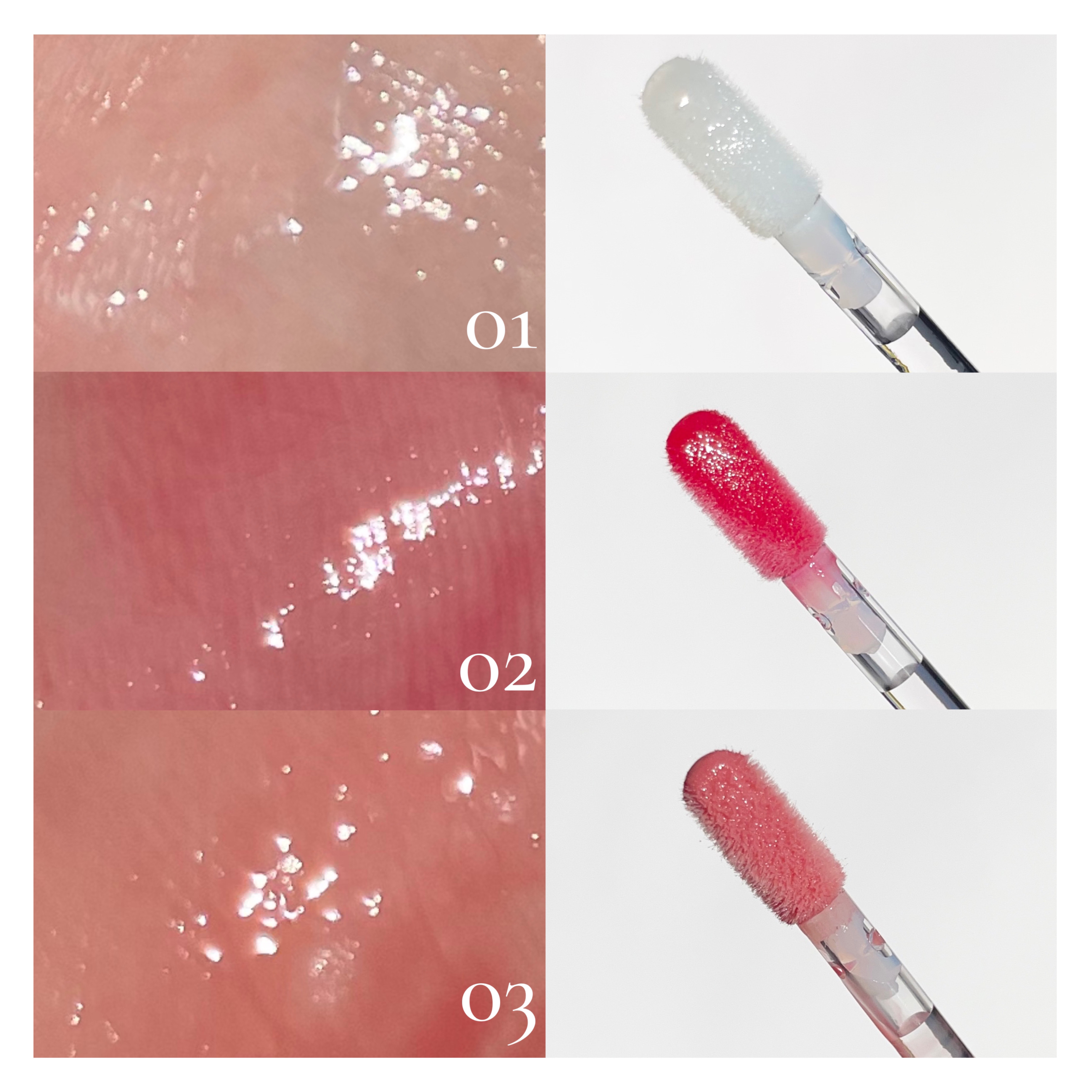 ナチュラルブルームリップオイルセラム 3色セット/PINATE/リップグロスを使ったクチコミ（1枚目）