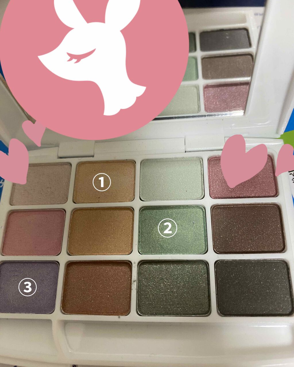 12色アイシャドウパレット/LOUJENE/アイシャドウパレットを使ったクチコミ(1枚目)