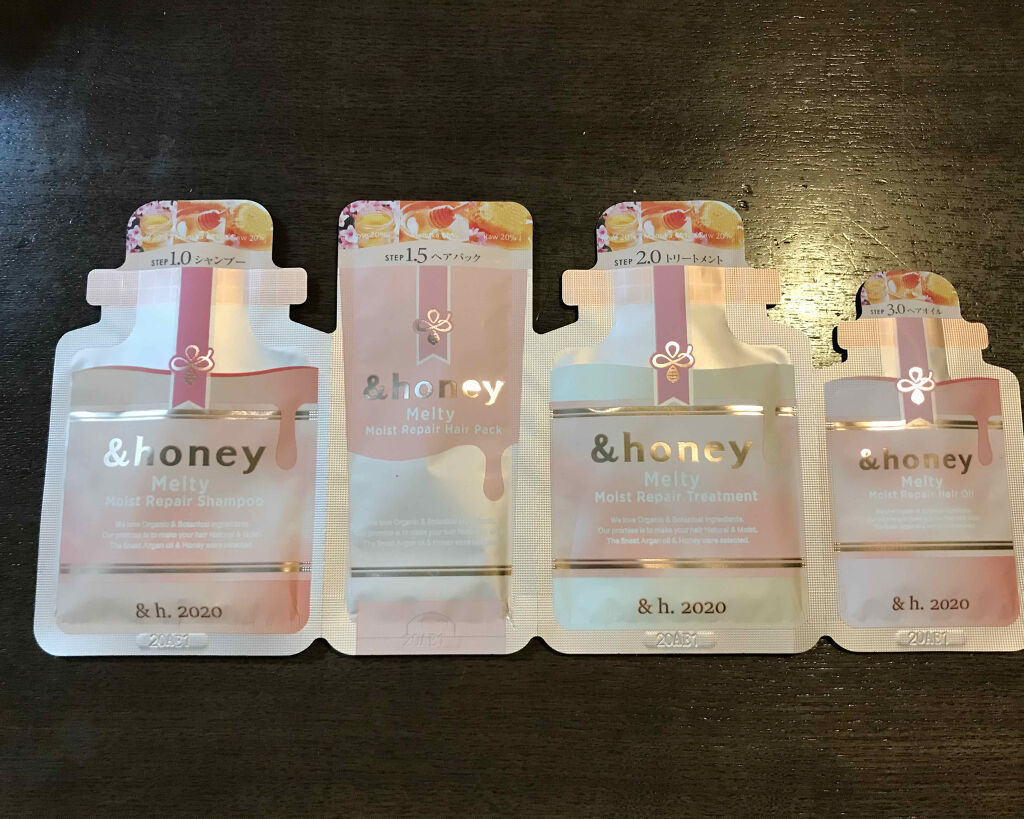 &honey Melty モイストリペア シャンプー1.0／モイストリペア ヘアトリートメント2.0/&honey/市販シャンプーを使ったクチコミ（1枚目）