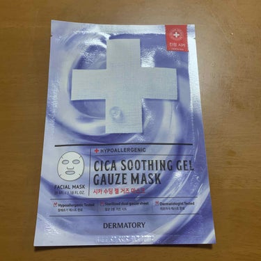 DERMATORY Hypoallergenic Cica Soothing Gel Gauze Mask (鎮静)
定価：3000ウォン　300円(国内)

液体のタイプ：ジェル
顔へのフィット感：ご