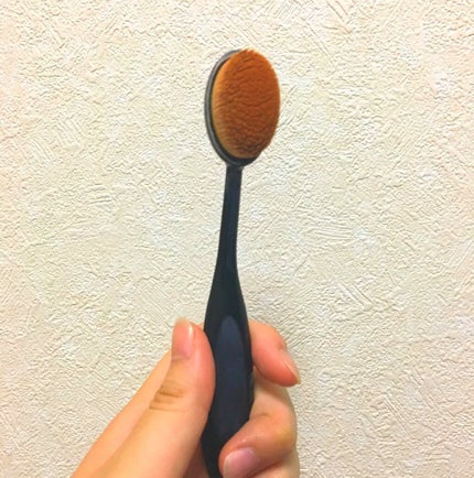 春姫ファンデーションブラシ(オーバル型)/DAISO/メイクブラシを使ったクチコミ(1枚目)
