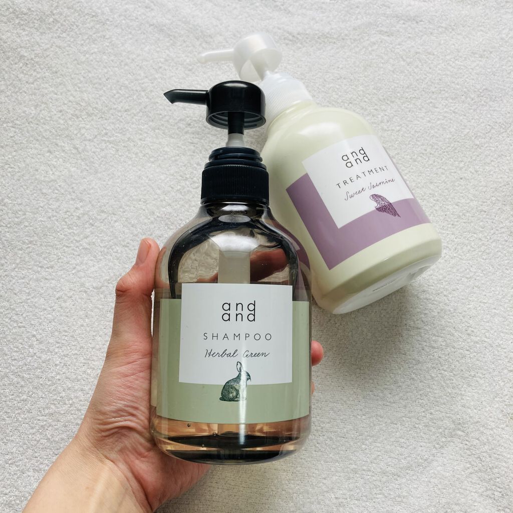 ときめく スウィートジャスミンの香り トリートメント ポンプ(480ml)/and and/洗い流すヘアトリートメントを使ったクチコミ（3枚目）