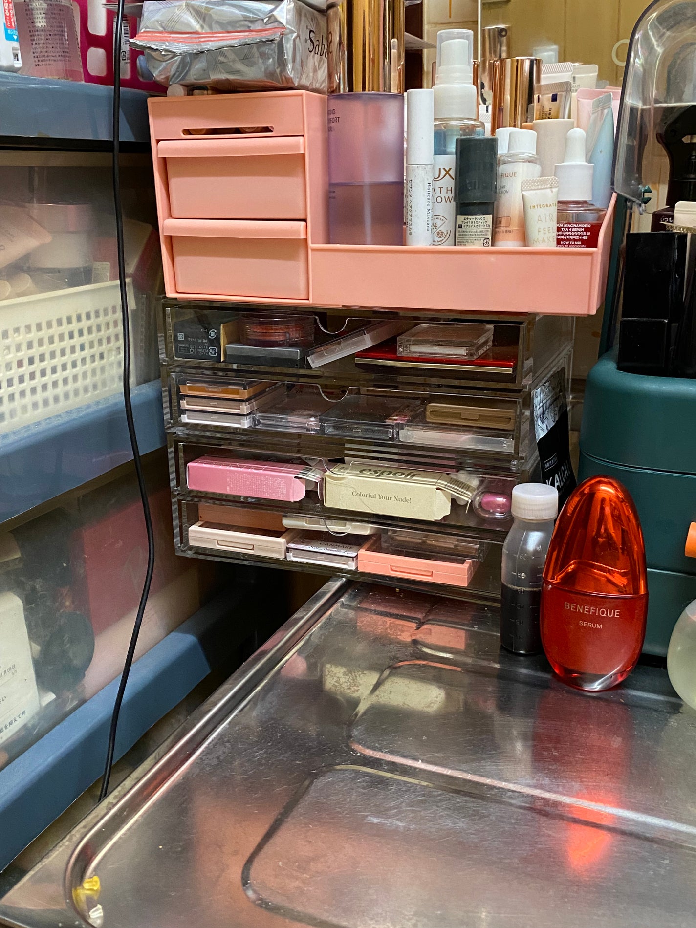 重なるアクリルケース2段引出・大/無印良品/その他化粧小物を使ったクチコミ(7枚目)