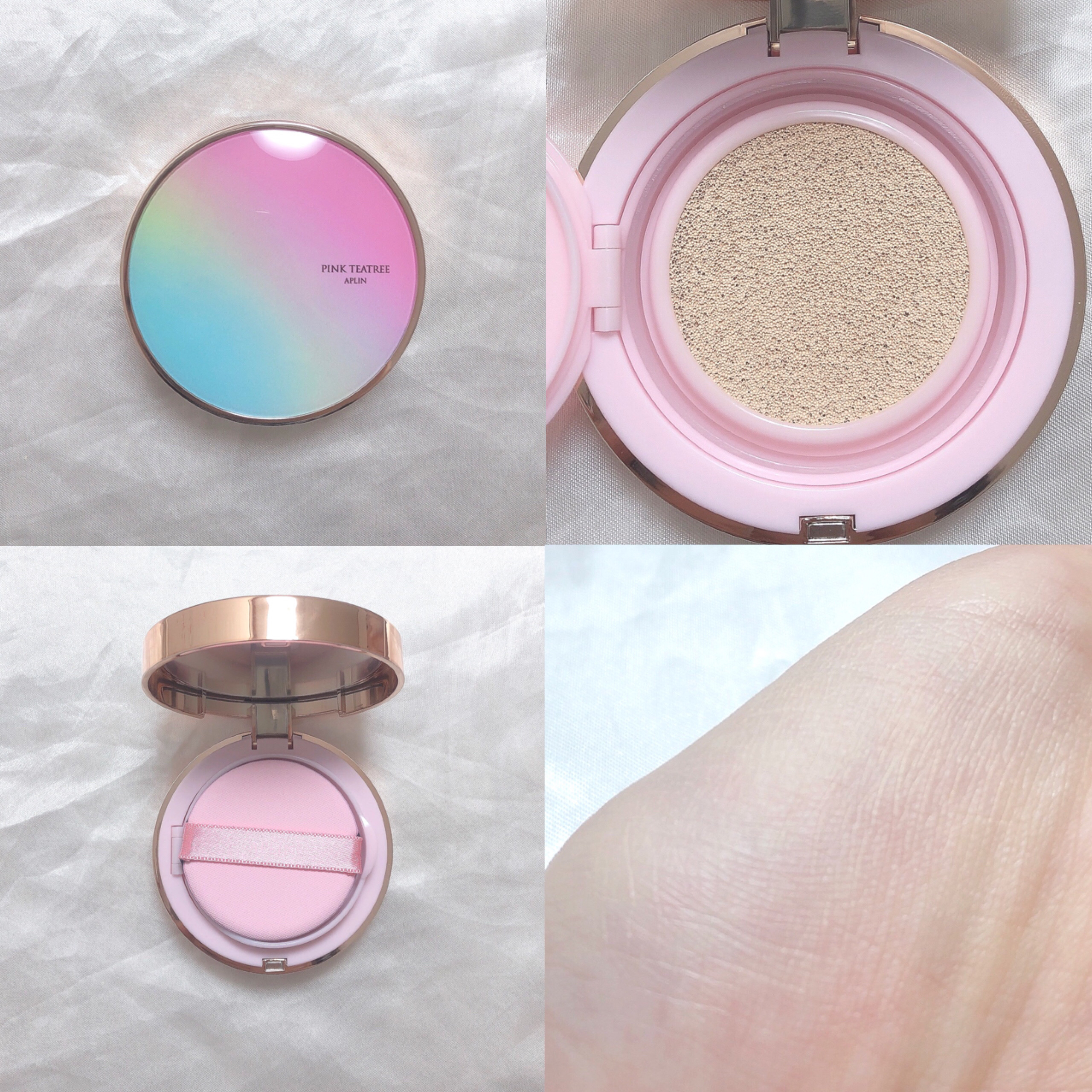 ピンクティーツリーカバークッション/APLIN/クッションファンデーションを使ったクチコミ（2枚目）