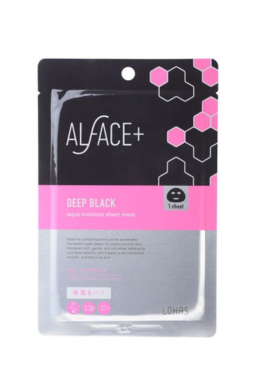 ALFACE+ ディープブラック アクアモイスチャー シートマスク
