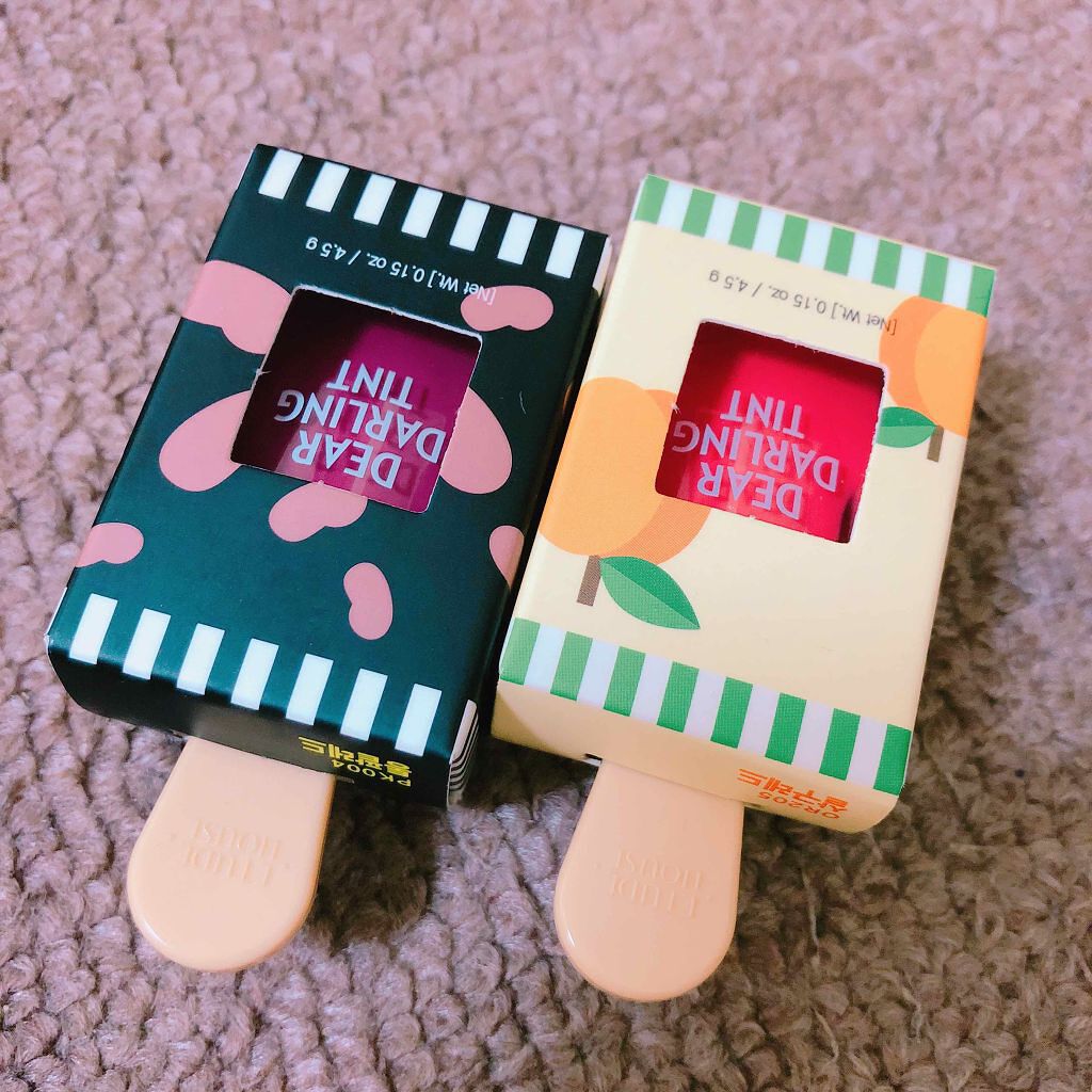 ディアダーリン ウォータージェルティント （アイスティント）/ETUDE/口紅を使ったクチコミ（1枚目）