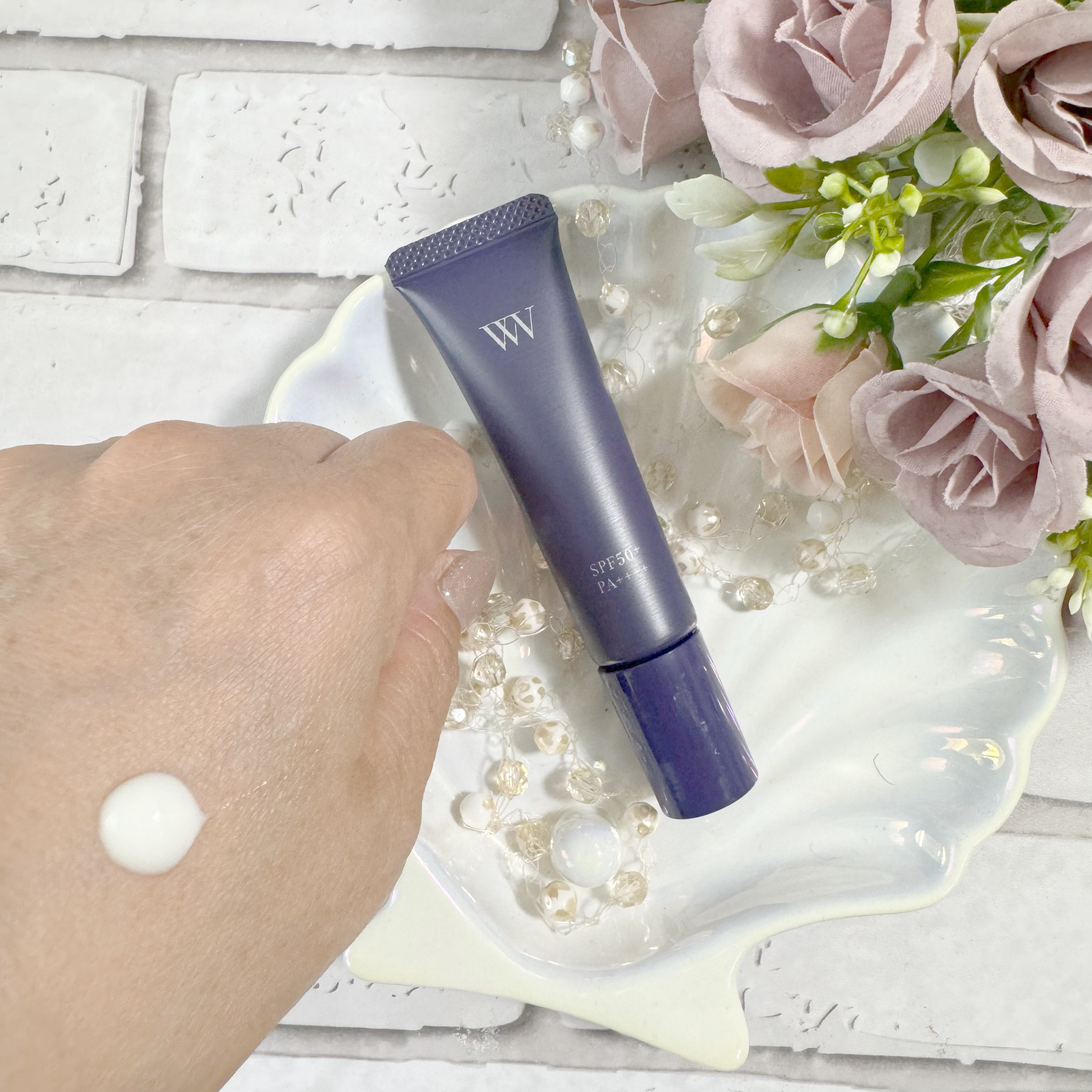 WHITE VEIL ブライトセラムUV/WHITE VEIL/日焼け止めローションを使ったクチコミ（3枚目）