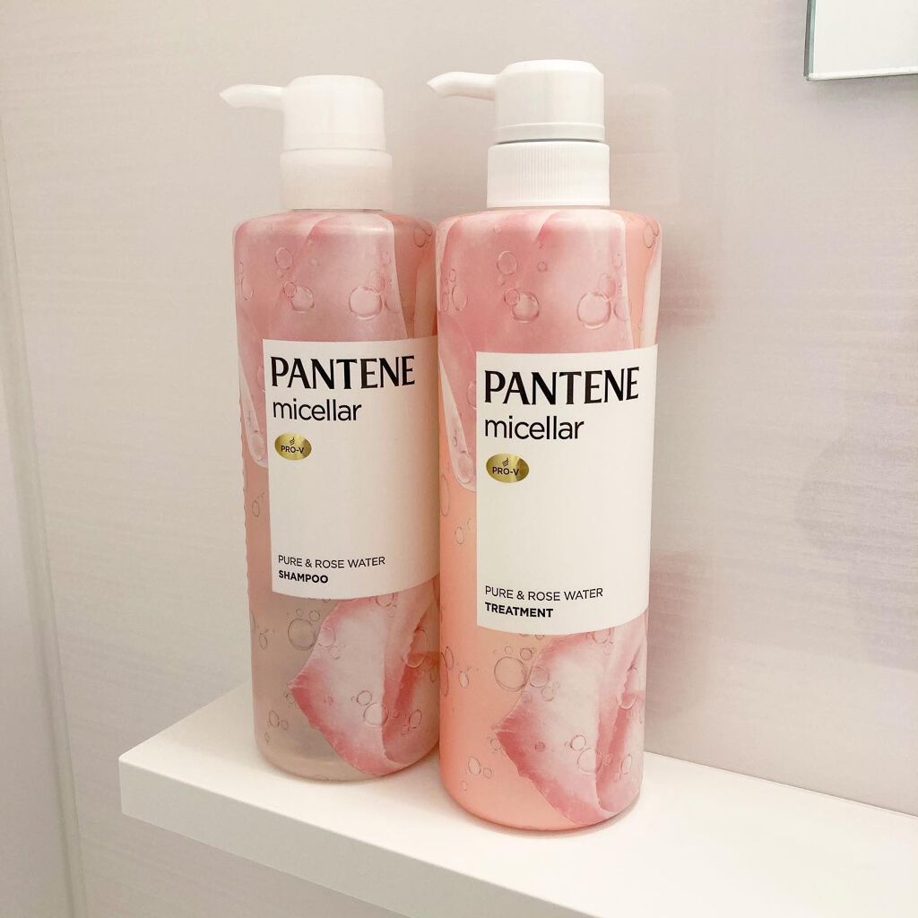 PRO-V ミセラー ピュア&ローズウォーター ノンシリコンシャンプー/トリートメント/パンテーン/市販シャンプーを使ったクチコミ(1枚目)