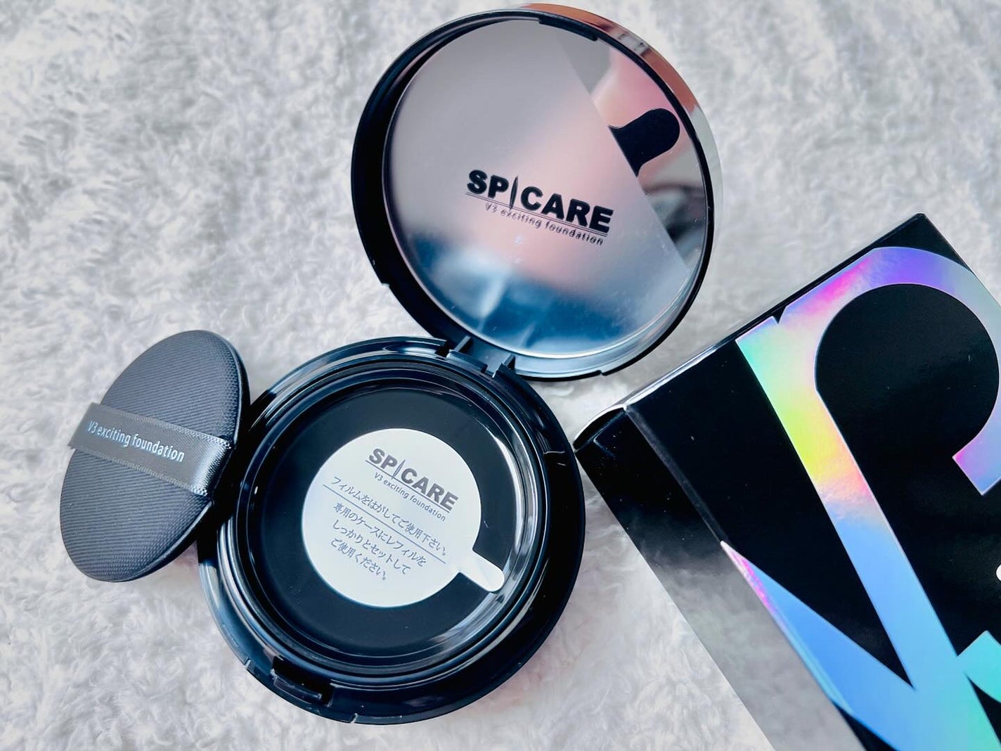 V3 エキサイティングファンデーション/SPICARE/クッションファンデーションを使ったクチコミ(3枚目)