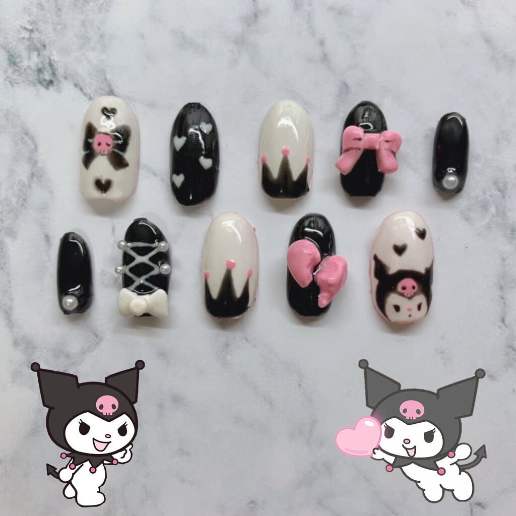 あいすみるくちゃん on LIPS 「#クロミちゃんネイル!!ご覧いただきありがとうございます!こん..」(2枚目)