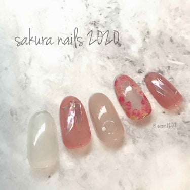 さくらネイル2020💗
#セルフネイルシリーズ #129
#nailsbysaori

＊

パラドゥ
ネイルファンデーション
PK2

スキューズミー
グロッシーコート
グレージュ

キャンメイク 
