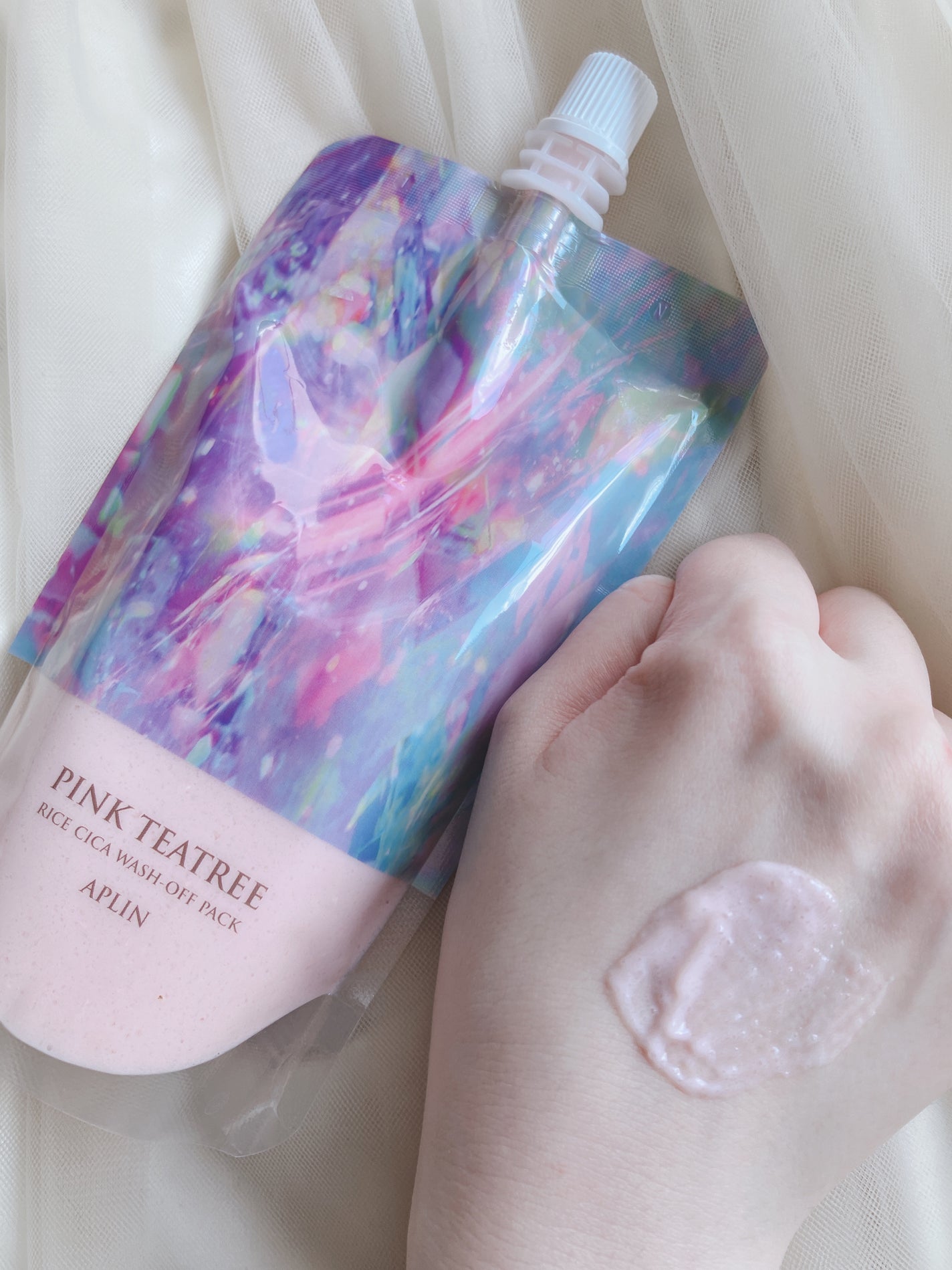 ピンクティーツリーライスシカウォッシュオフパック/APLIN/洗い流すパック・マスクを使ったクチコミ(4枚目)