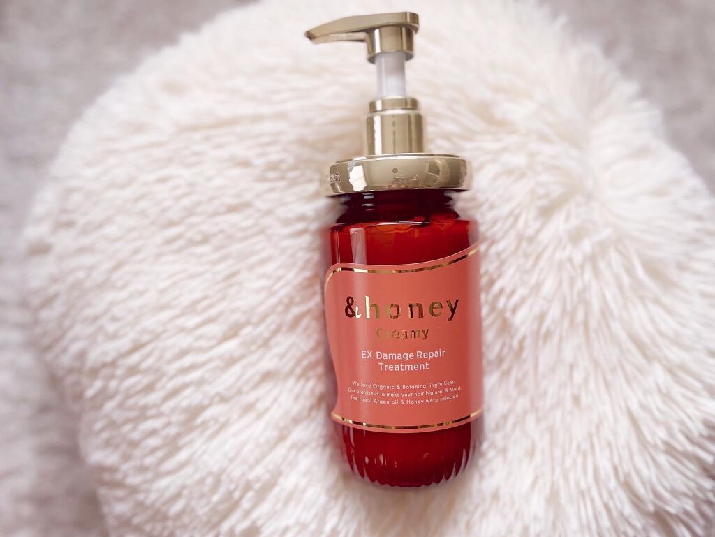 Creamy EXダメージリペアシャンプー1.0/ヘアトリートメント2.0 ヘアトリートメント本体450g/&honey/市販シャンプーを使ったクチコミ（1枚目）