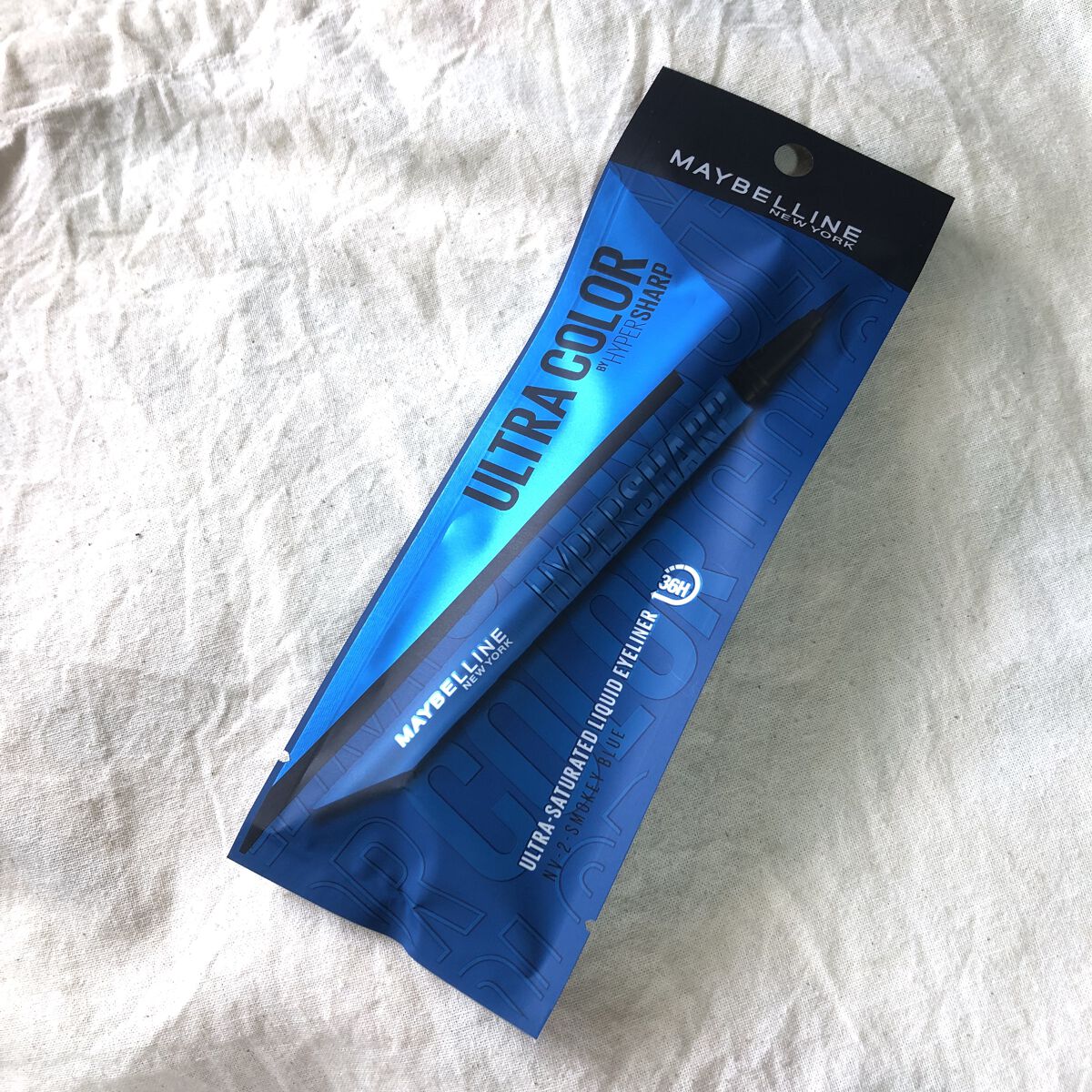 ウルトラカラー アイライナー NV-2 ポップなスモーキーブルー/MAYBELLINE NEW YORK/リキッドアイライナーを使ったクチコミ（1枚目）